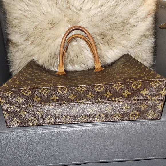 Louis Vuitton LV Hand Bag Sac Plat Brown Monogram W/ Randonnee Pouch - Picture 8 of 16